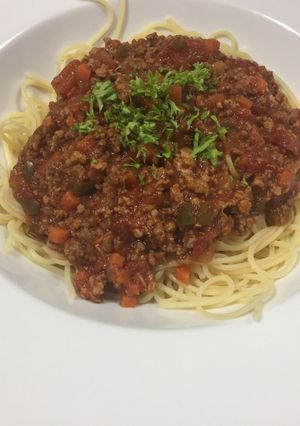 A picture of Spaghetti Bolognese.