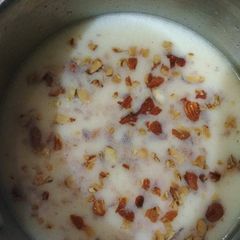 Badam tadka milk A picture of Badam tadka milk.