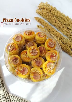 Foto resep Pizza cookies (Eggless) kukis kekinian
