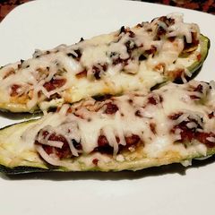 A picture of Keto Zucchini Boats.