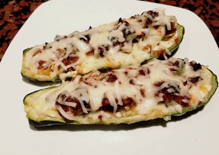 Steps to Prepare Homemade Keto Zucchini Boats