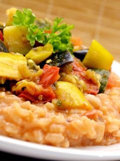 Zöldséges (ratatouille) rizottó recept fotója