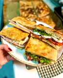 Focaccia rellena o schiacciata casera