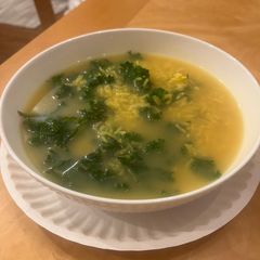 A picture of Super Easy and Fast Healthy Turmeric Kale Soup.