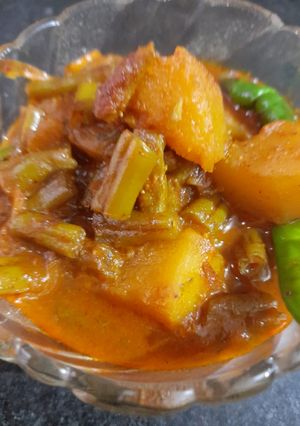 আলু কুমড়ো বিন্সের তরকারি (Aloo kumro beans er tarkari recipe in Bengali) রেসিপির প্রধান ছবি