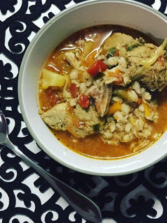 A picture of Lentils Beef Soup.