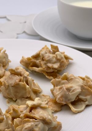 Une photo de Roses des sables au chocolat blanc