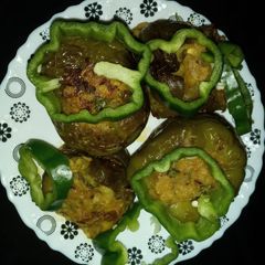 A picture of Stuffed capsicum.