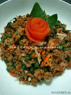 Foto resep Tumis oncom leunca kemangi