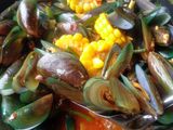 Kerang hijau saus Padang