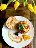 Five-Star Breakfast at Home - Golden Peach and Pork English Muffin Sandwich