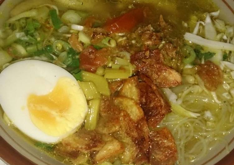 Resep Soto ayam komplit Anti Gagal