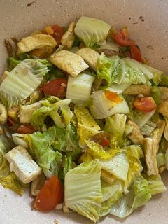 Foto resep 21. Oseng Sawi Putih, Teri & Tahu