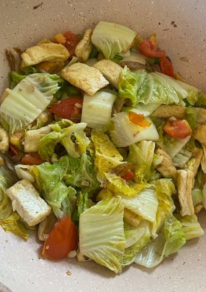 Foto resep 21. Oseng Sawi Putih, Teri & Tahu