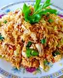 Mawut Fried Rice with Instan Noodles and Salty Eggs