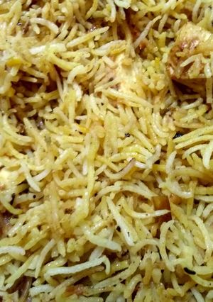 A picture of Paneer kadhai biryani.