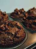 Dark chocolate muffins (สูตรหวานน้อย)