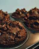 Dark chocolate muffins (สูตรหวานน้อย)