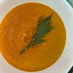 A picture of Red Yam Potato Cream Soup.