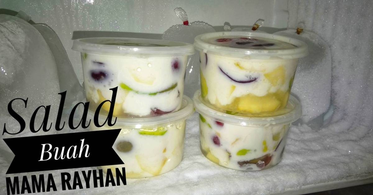Resep Salad Buah Yogurt oleh Dedek Syafitri(MamaNya Rayhan) - Cookpad