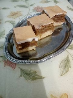 Almás habos kocka recept fotója