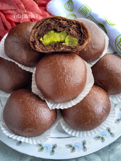 Foto resep Bakpao Cokelat isi Kacang Hijau Pandan