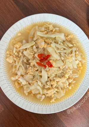 Foto resep Kubis Telur Kuah Simple