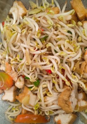 Foto resep Tumis toge dengan mentega campur tahu dan udang