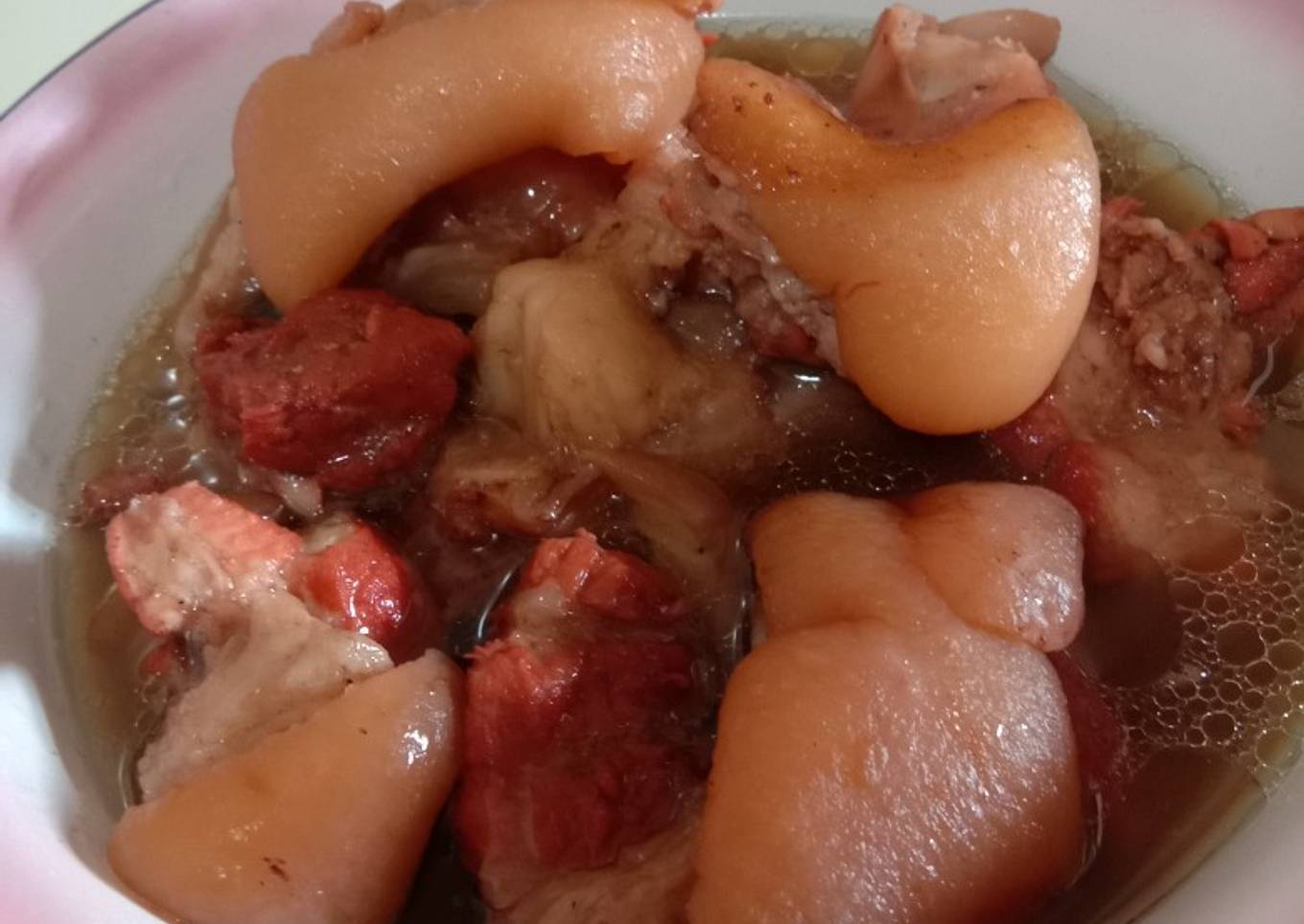 Masakan kaki babi/cu kiok/tu kha/lo tu kha angkak