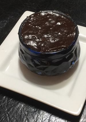 Una foto de Postre de chocolate sin gluten con leche de almendras