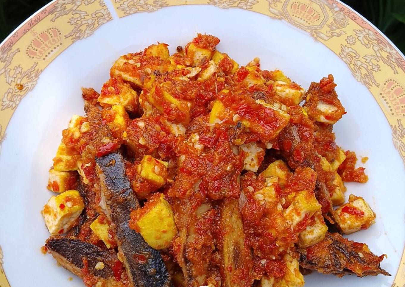 Balado ikan cue + Tahu