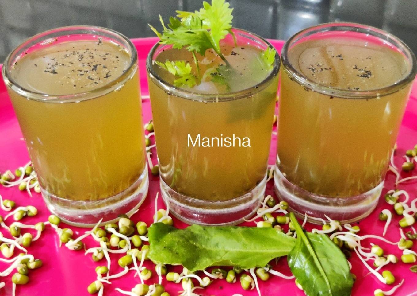 Spinach Moong Clear Soup