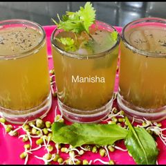Spinach Moong Clear Soup A picture of Spinach Moong Clear Soup.