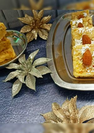 A picture of Kalakand recipe | instant kalanda recipe with milkmaid.