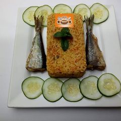 A picture of Jollof rice.