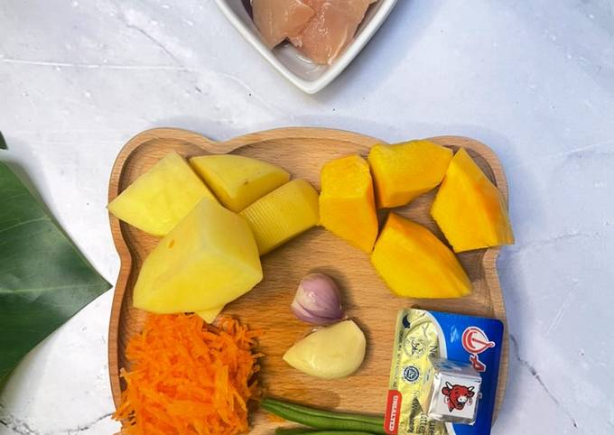Resep MPASI 6m - Kentang, Kabocha, Hati Ayam