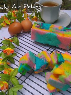 Foto resep Bolu Air Pelangi (1 telur)