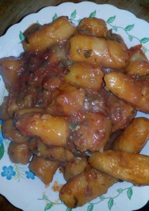 A picture of Banana stew.