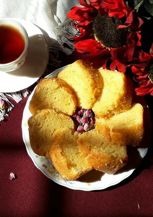 عکسی از دستور کیک هل و گلاب