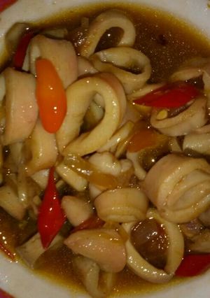 Foto resep Cumi asin pedas manis