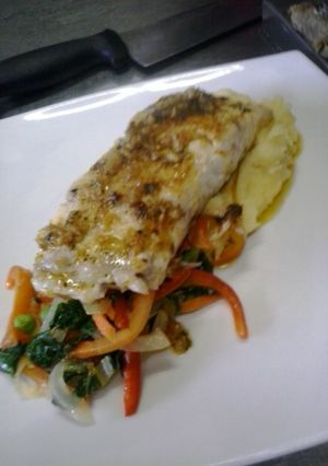 Una foto de Churrascos de Robalo a la plancha