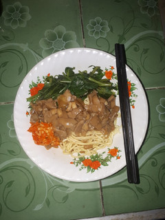 Foto resep Mie kangkung jamur