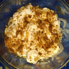 A picture of Dahi pulkhi chana chaat.