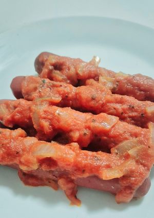 Una foto de Salchichas al vino blanco