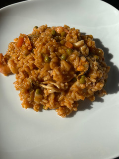 Una foto de Arroz meloso con marisco