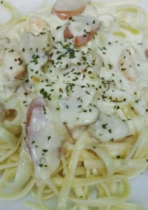 Foto resep Fettucine Carbonara