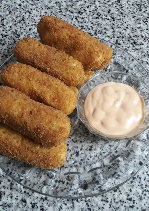 عکسی از دستور کراکت سیب زمینی و مرغ 🍟🍴