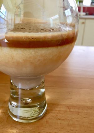 A picture of Dalgona Coffee (Vegan Version).