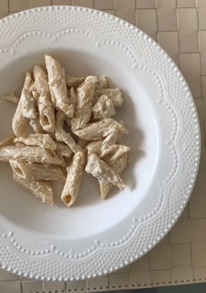 Una foto de Pasta de pollo a la crema