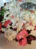 Black chickpeas salad